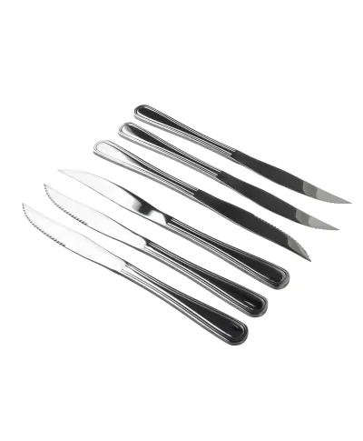 DHALIA DAISY Komplet 6 noży 22,8cm stekowe z tłoczeniem