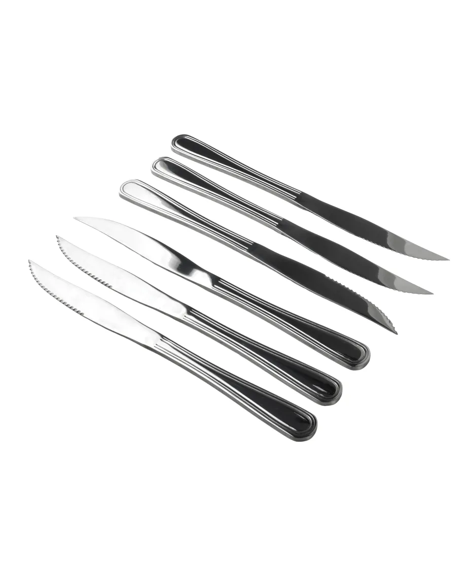 DHALIA DAISY Komplet 6 noży 22,8cm stekowe z tłoczeniem