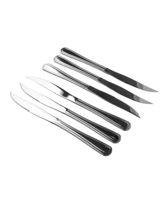 DHALIA DAISY Komplet 6 noży 22,8cm stekowe z tłoczeniem