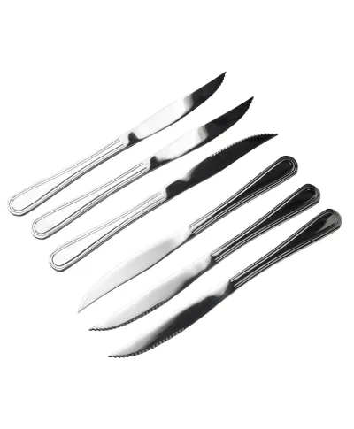 DHALIA DAISY Komplet 6 noży 22,8cm stekowe z tłoczeniem