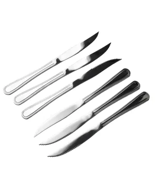 DHALIA DAISY Komplet 6 noży 22,8cm stekowe z tłoczeniem