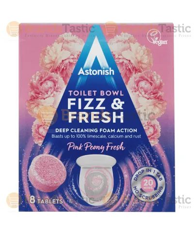 ASTONISH Tabletki do czyszczenia toalety PINK PEONY FRESH FRAGRANCE 10szt 250g