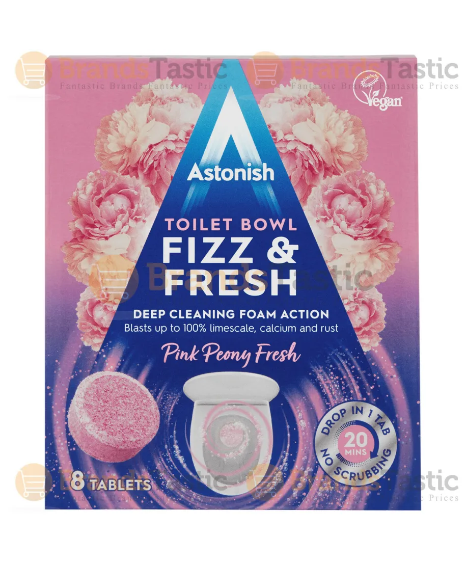 ASTONISH Tabletki do czyszczenia toalety PINK PEONY FRESH FRAGRANCE 10szt 250g