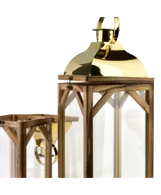 LEVI GOLD Komplet 2 latarni20x20x53cm/15x15x41,5cm