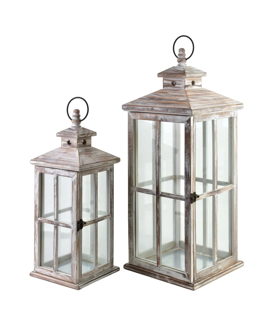 LOKKE Komplet 2 latarni25x25x64cm+18x18x47cm