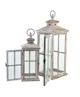 LOKKE Komplet 2 latarni25x25x64cm+18x18x47cm