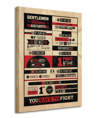 Obraz do salonu - Fight Club Rules Infographic