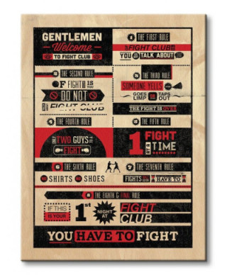 Obraz do salonu - Fight Club Rules Infographic