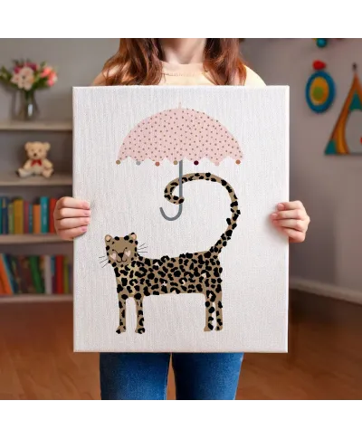 Fun Leopard - obraz na płótnie