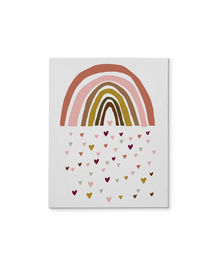 Rainbow Hearts - obraz na płótnie