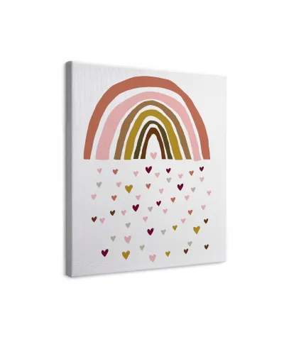 Rainbow Hearts - obraz na płótnie