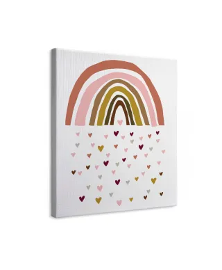 Rainbow Hearts - obraz na płótnie