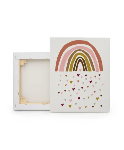 Rainbow Hearts - obraz na płótnie