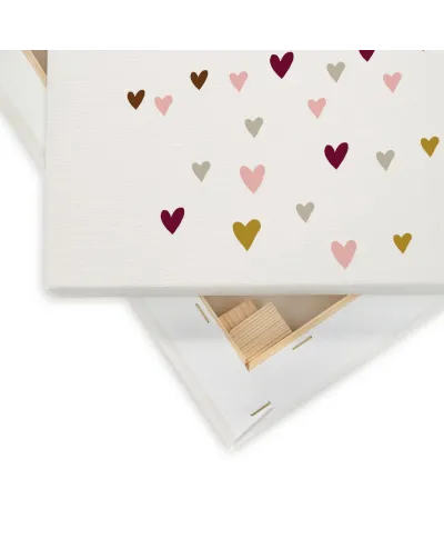 Rainbow Hearts - obraz na płótnie