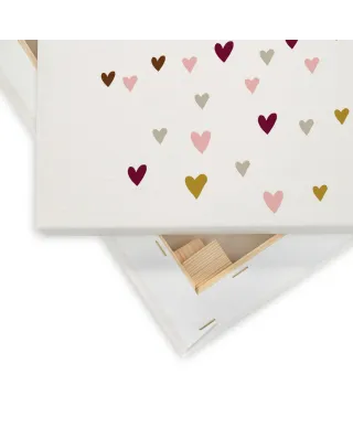 Rainbow Hearts - obraz na płótnie