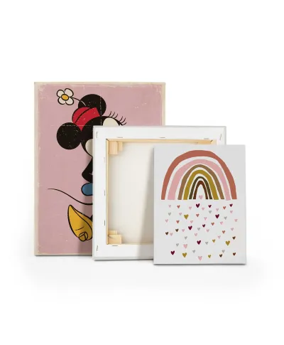 Rainbow Hearts - obraz na płótnie