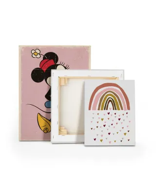 Rainbow Hearts - obraz na płótnie