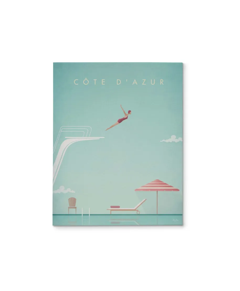 Cote D'Azur Lazurowe Wybrzeże - obraz na płótnie