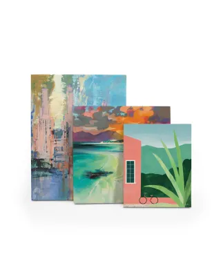 Bicycle, Pink House - obraz na płótnie