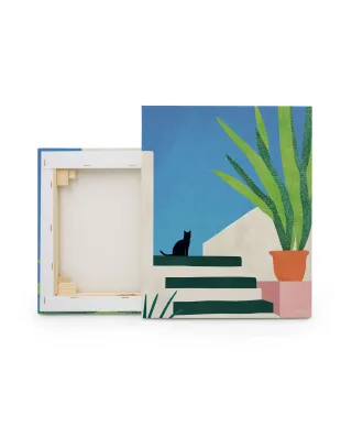 Holiday Cat - obraz na płótnie