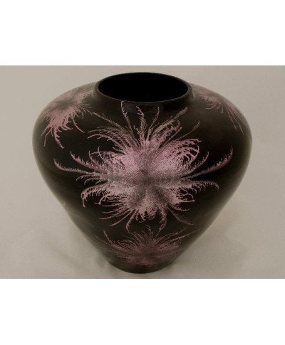 Wazon ceramiczny - Czarno-fioletowy - 31x27,5cm