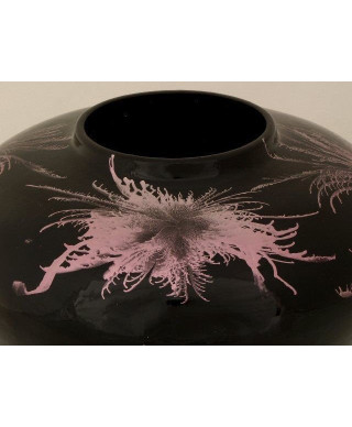 Wazon ceramiczny - Czarno-fioletowy - 31x27,5cm