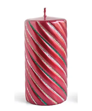 Świeca WINTER COLOURS Walec duży 7x17,5cm bordowa