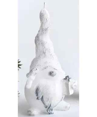 Świeca GNOM figurka 8x15cm parafinowa biała