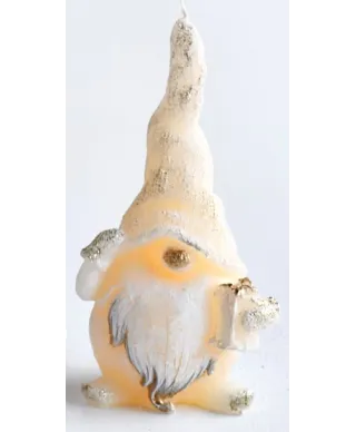 Świeca GNOM figurka 8x15cm parafinowa kremowa