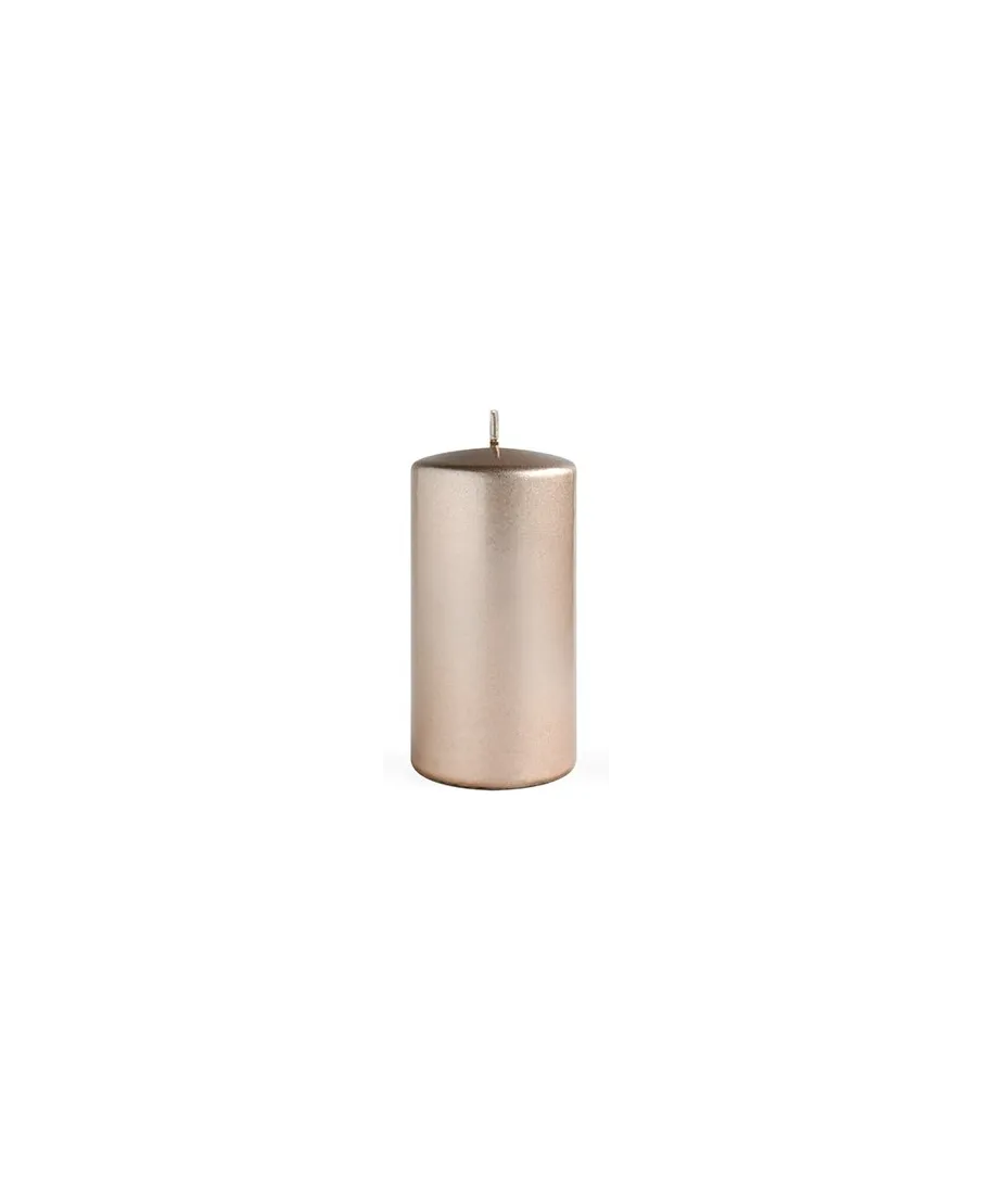 Świeca OPAL MET POŁYSK Walec mały 7xh10cm parafinowa szampan