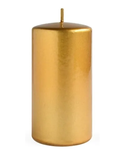Świeca OPAL MET POŁYSK Walec średni 7xh14cm parafinowa złota