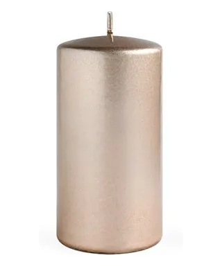 Świeca OPAL MET POŁYSK Walec duży 7xh17,5cm parafinowa szampan