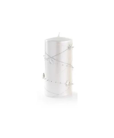 Świeca GIRLANDA walec mały 7xh10cm biała