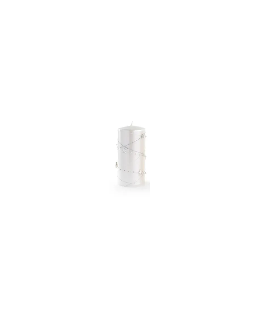 Świeca GIRLANDA walec mały 7xh10cm biała