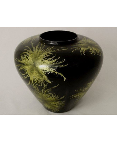 Wazon ceramiczny - Czarno-Zielony - 31x27,5cm