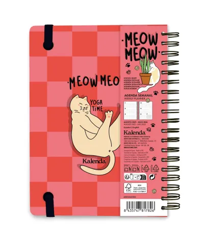 Meow Meow - kalendarz szkolny A5 2025/2026