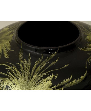 Wazon ceramiczny - Czarno-Zielony - 31x27,5cm