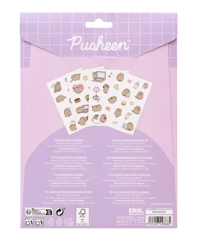 Pusheen Moments - naklejki wielorazowe