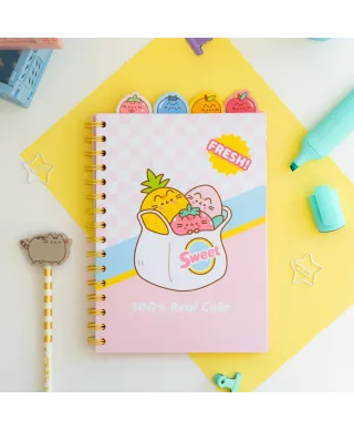 Pusheen Fruits - notes A5 kołozeszyt