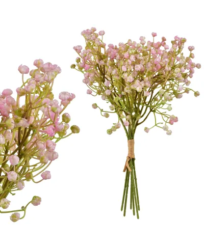 VIRIDIS Kwiat sztuczny Gipsówka pęczek x6 15x15x33cm Aw25