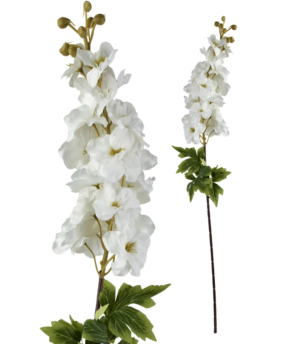 VIRIDIS Kwiat sztuczny Ostróżka 85cm biała AW25