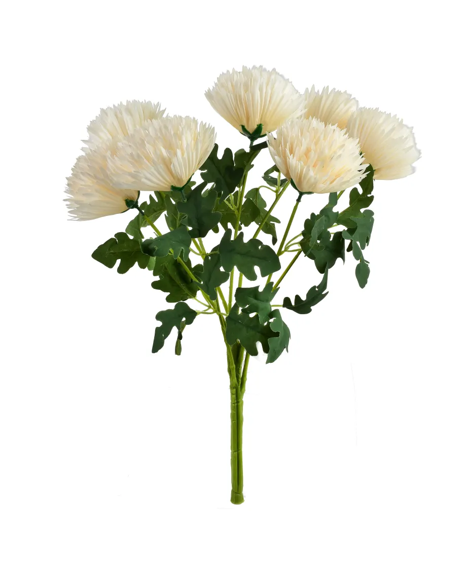 VIRIDIS Kwiat sztuczny Bukiet 7 Chryzantem h57cm AW25