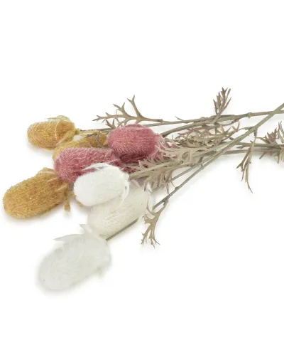 VIRIDIS Kwiat sztuczny Oset gałązka 70cm AW25