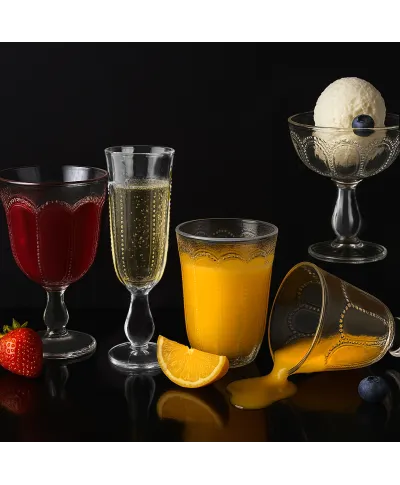 DAPHNE Komplet 4 kieliszków do wina 300ml 9,4x8x17cm