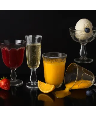 DAPHNE Komplet 4 kieliszków do szampana160ml 6,6x6x19,4cm