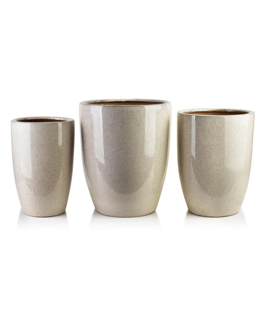 NEVA NATURE Komplet 3 doniczek 40x40x49/32x32x45/26x26x41cm