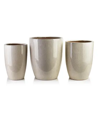 NEVA NATURE Komplet 3 doniczek 40x40x49/32x32x45/26x26x41cm