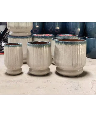 NEVA Komplet 3 doniczek 40x40x45/31x31x42/23x23x39cm