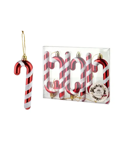 SANTA LILA Komplet 6 bombek LASKA 4,5x1, 5x13cm