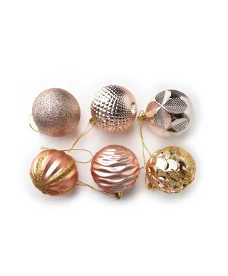 SANTA LILA Komplet 12 bombek 6cm